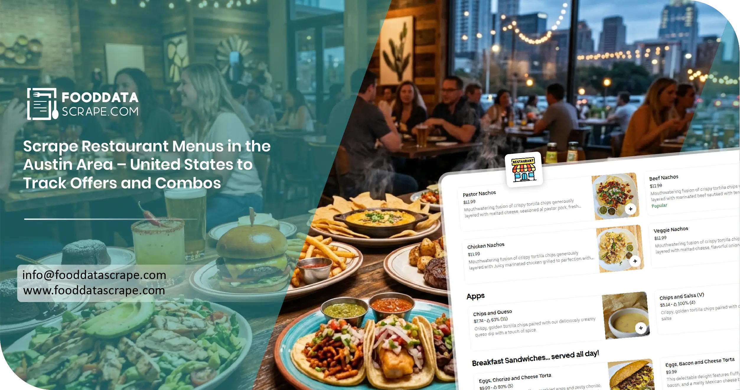 Scrape Restaurant Menus in the Austin Area – United States